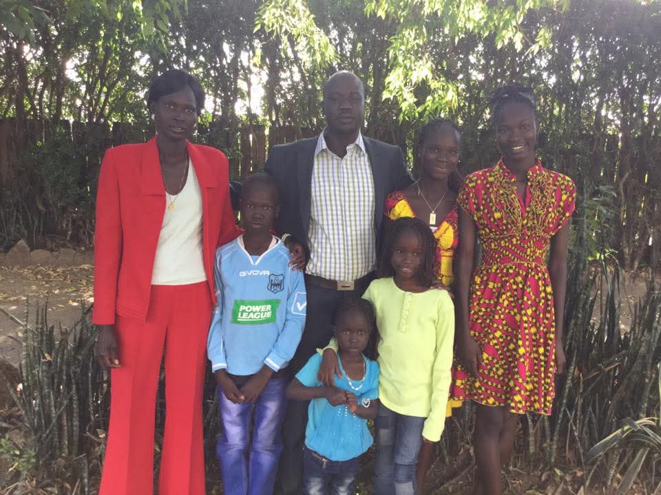 Pastor Santino Bol Akok and family